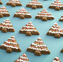 13145   Iced gingerbread Christmas tree background