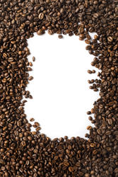 13098   Dark roasted coffee bean frame with copy space