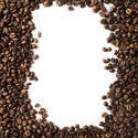 13098   Dark roasted coffee bean frame with copy space