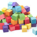11960   Heap of colorful wooden kids building blocks