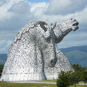 12895   The Kelpies Sculpture in Falkirk, Scotland