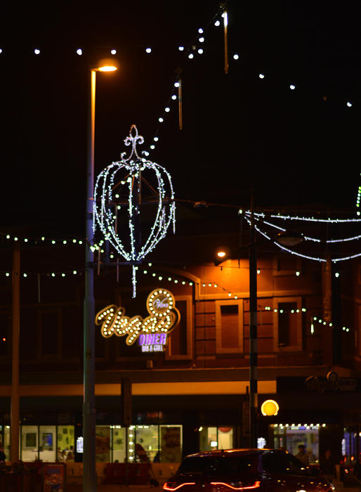 <p>A roadside view of Blackpool illuminations.</p>

<p>More photos like this on my website at -&nbsp;https://www.dreamstime.com/dawnyh_info</p>
A roadside view of Blackpool illuminations