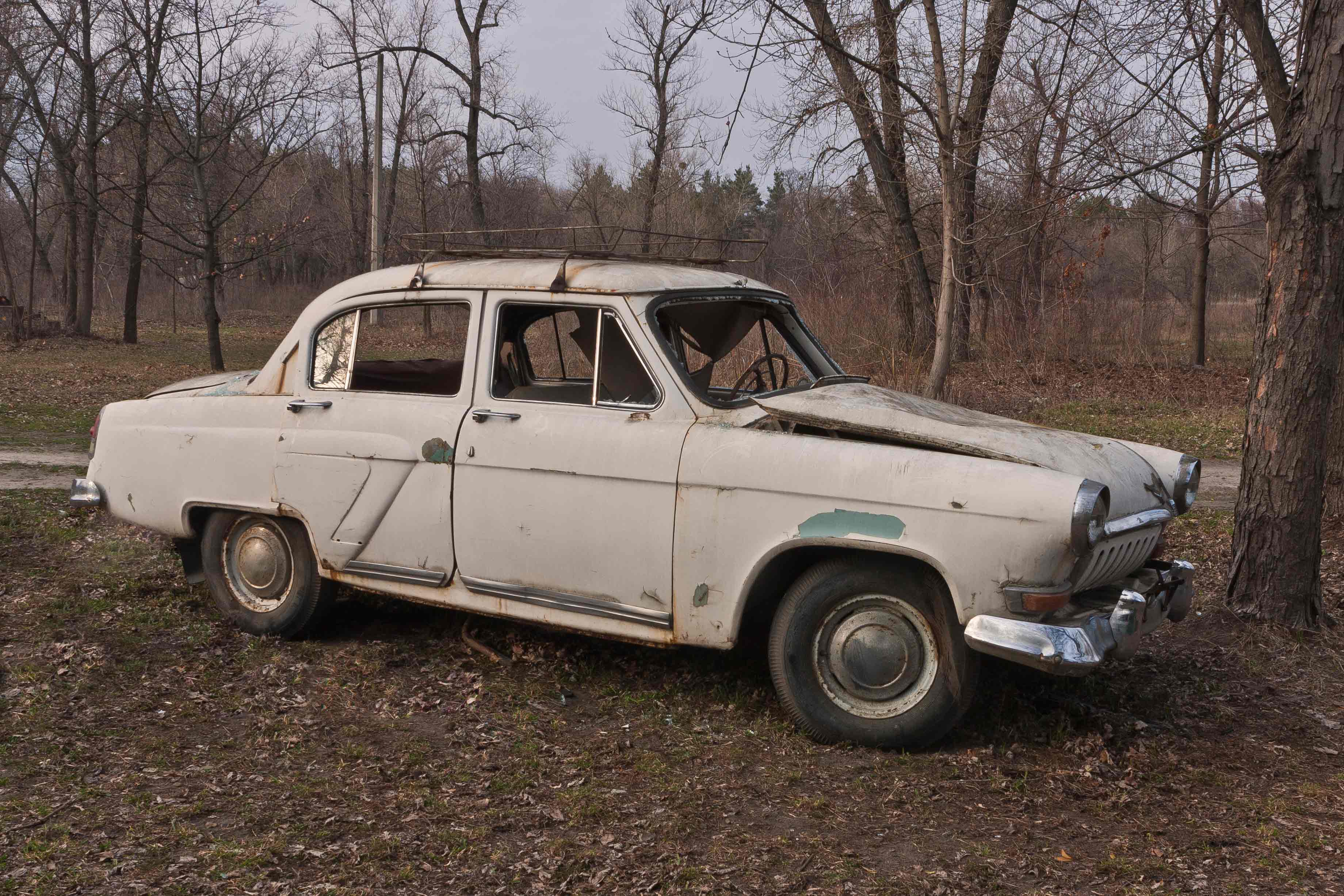 Free Stock Photo 12096 old broken  soviet car  freeimageslive