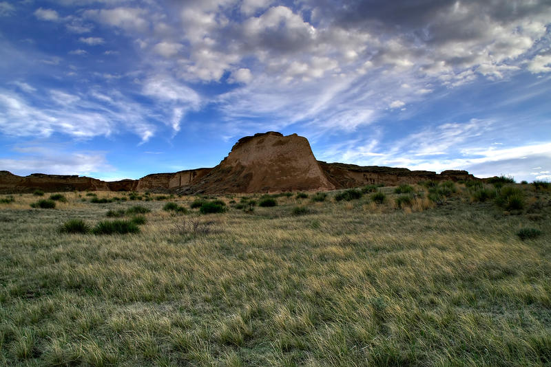 <p>At the Pawnee Buttes National Grasslands rock formations rise up against a blue evening sky as clouds move in.</p>

<p><a href="http://pinterest.com/michaelkirsh/">http://pinterest.com/michaelkirsh/</a></p>
