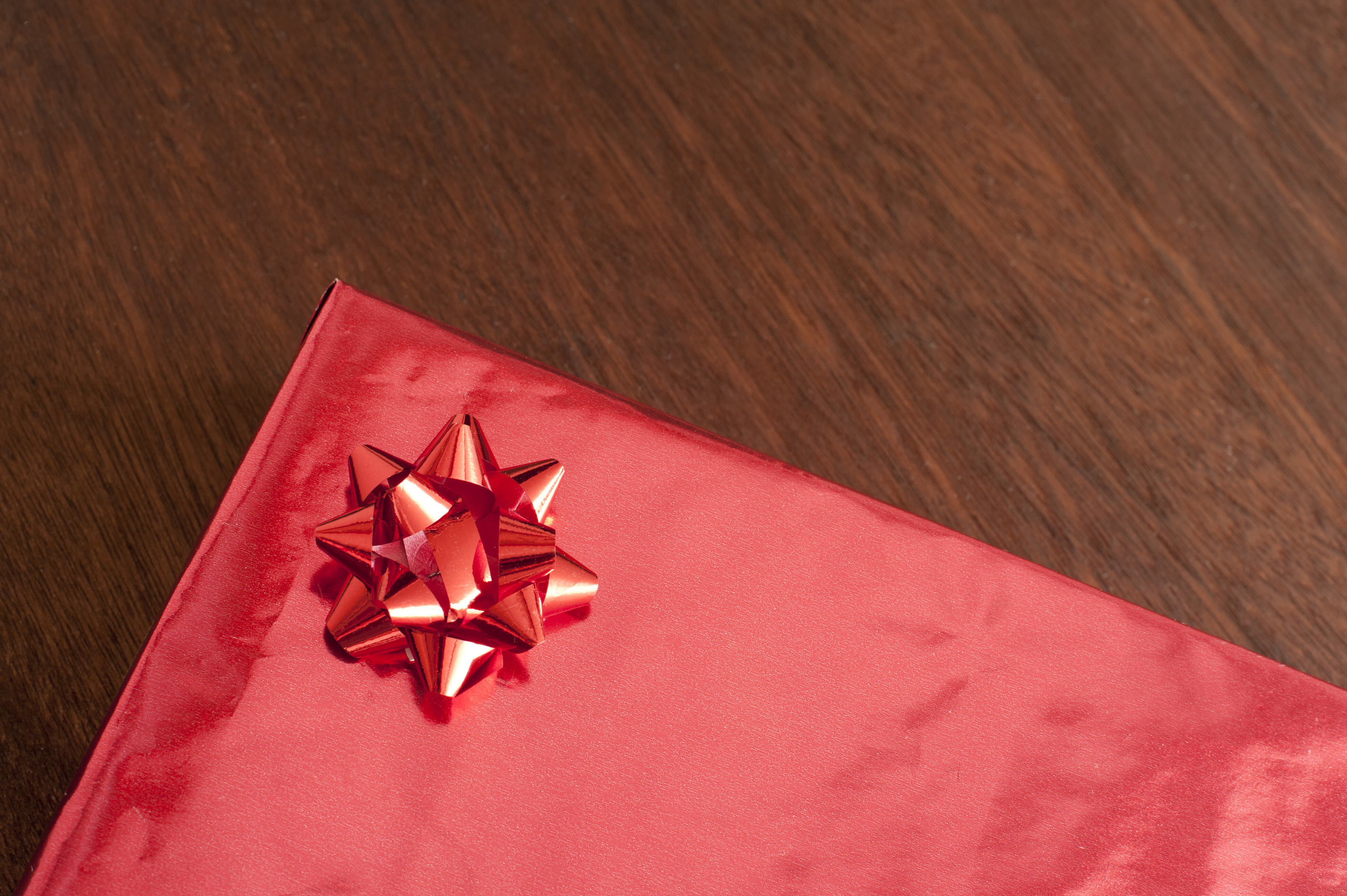 red gift wrapped