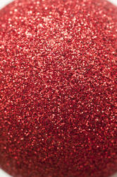 11925   Close up of red glitter ball