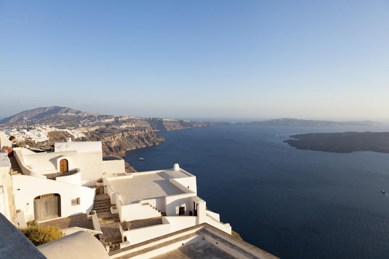 <p>The beautiful town of Imerovigli, Santorini. This town sits by the cliff edge and offers great views of Santorini&#39;s famous sunsets.</p>
