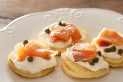 12364   salmon caper blinis on plate