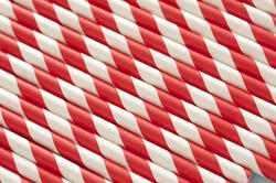 12688   Closely packed red and white straw background