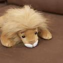11980   Adorable stuffed toy lion on sofa