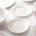 17164   Assorted clean white plates, saucers and bowls
