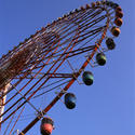 17798   Colorful gondolas on a big ferris wheel