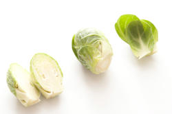 17221   Heads of Brussels sprouts on white