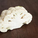 17235   Close up of halved cauliflower head on bench