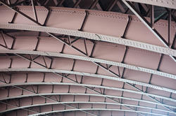 17820   Details of metals trusses and beams on a bridge