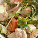 17263   Healthy salad with chicken in close up